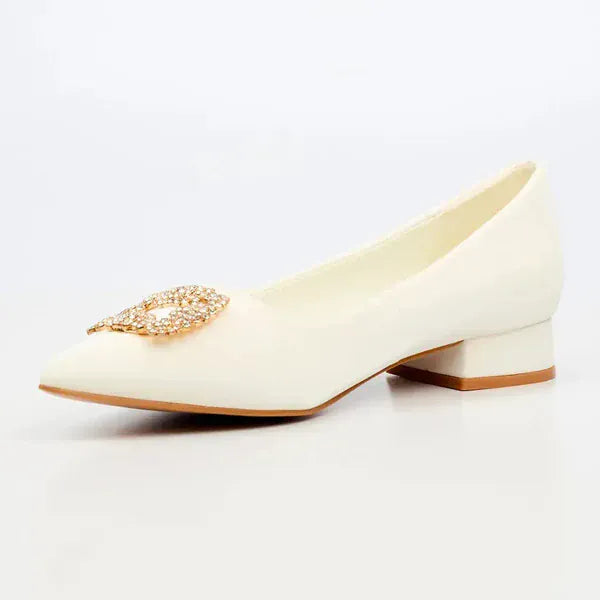Butterfly High Courts Butterfly Feet Women's Leonore 1 Low Court Heels-White