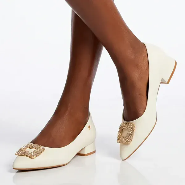 Butterfly High Courts Butterfly Feet Women's Leonore 1 Low Court Heels-White