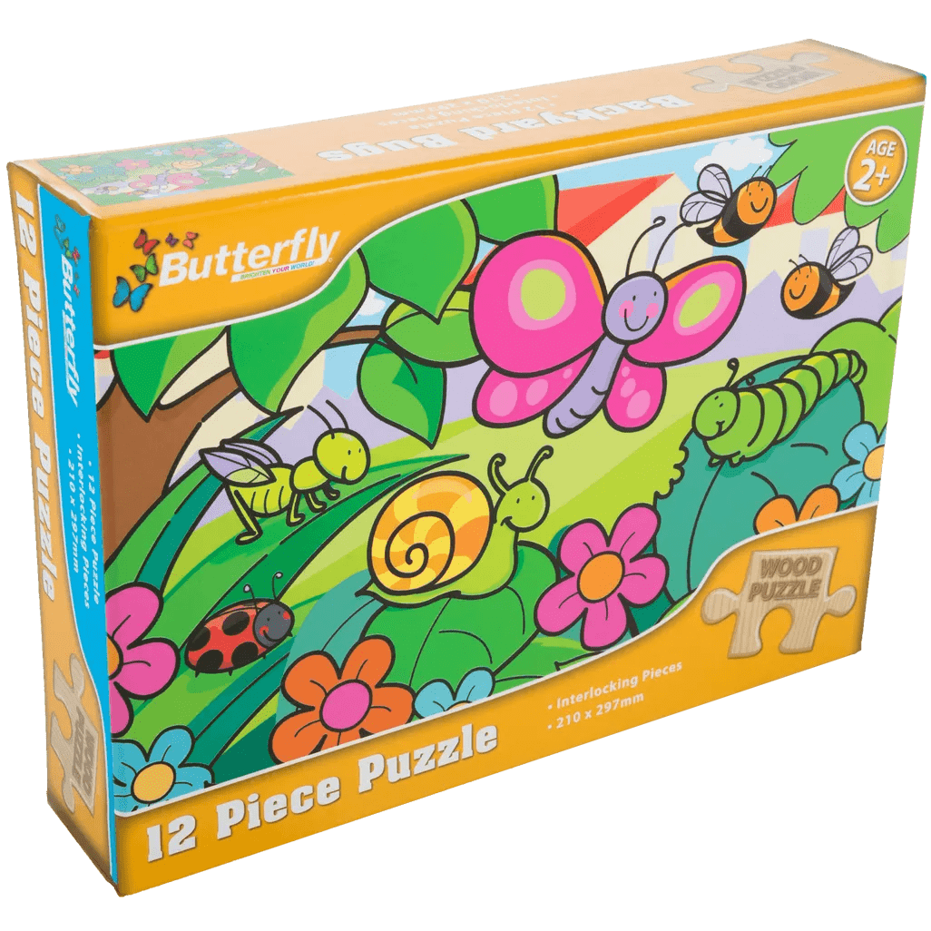Butterfly Tech & Office Butterfly A4 Wooden Puzzle 12 Piece 4 Designs (7315227017305)