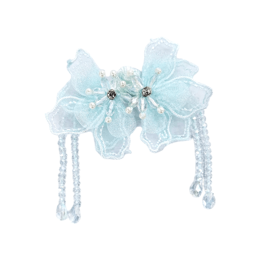 BUTTONS Habby Baby Blue Chinese Iron-on Button