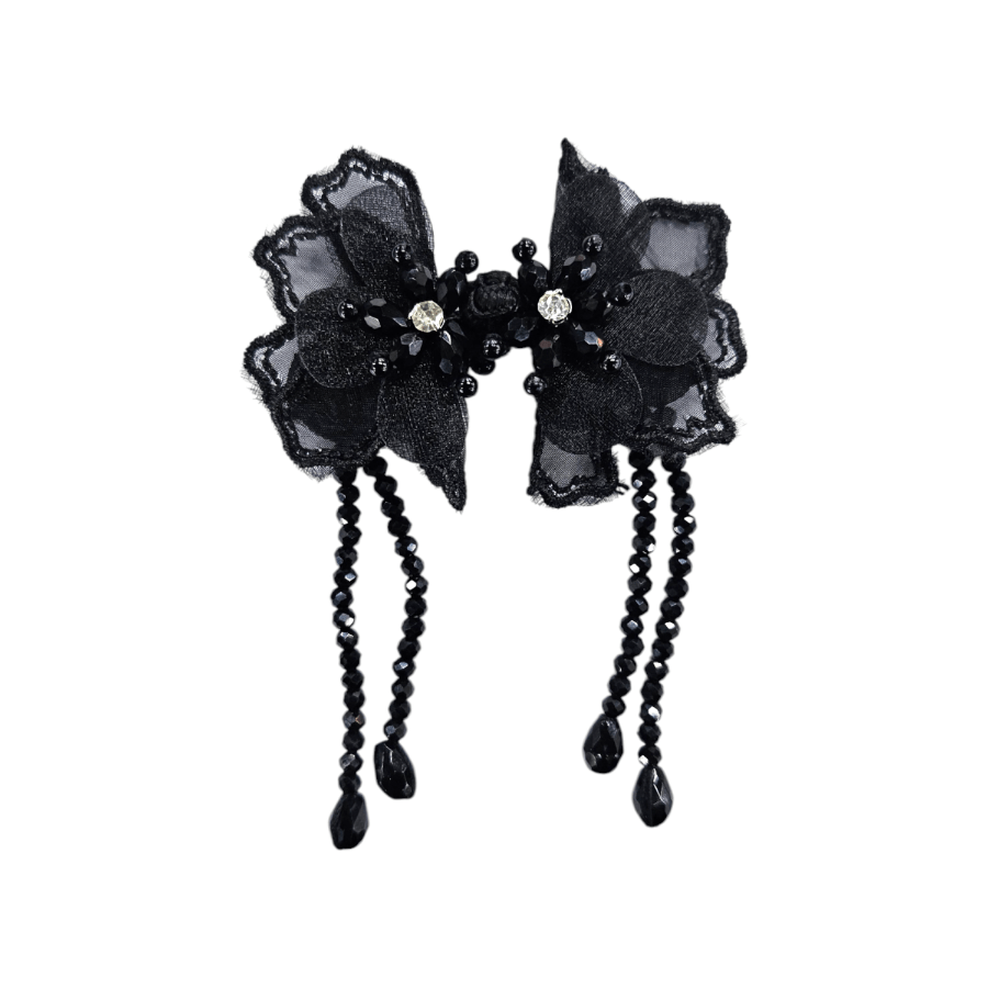 BUTTONS Habby Black Chinese Iron-on Button