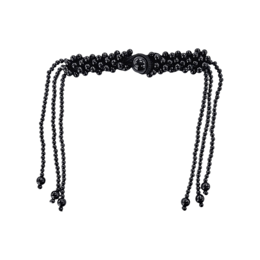 BUTTONS Habby Black Chinese Iron-on Button