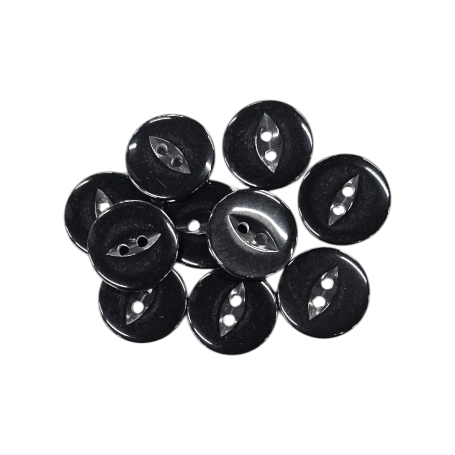 BUTTONS Habby Black Fish Eye Button 20mm (7913679618137)