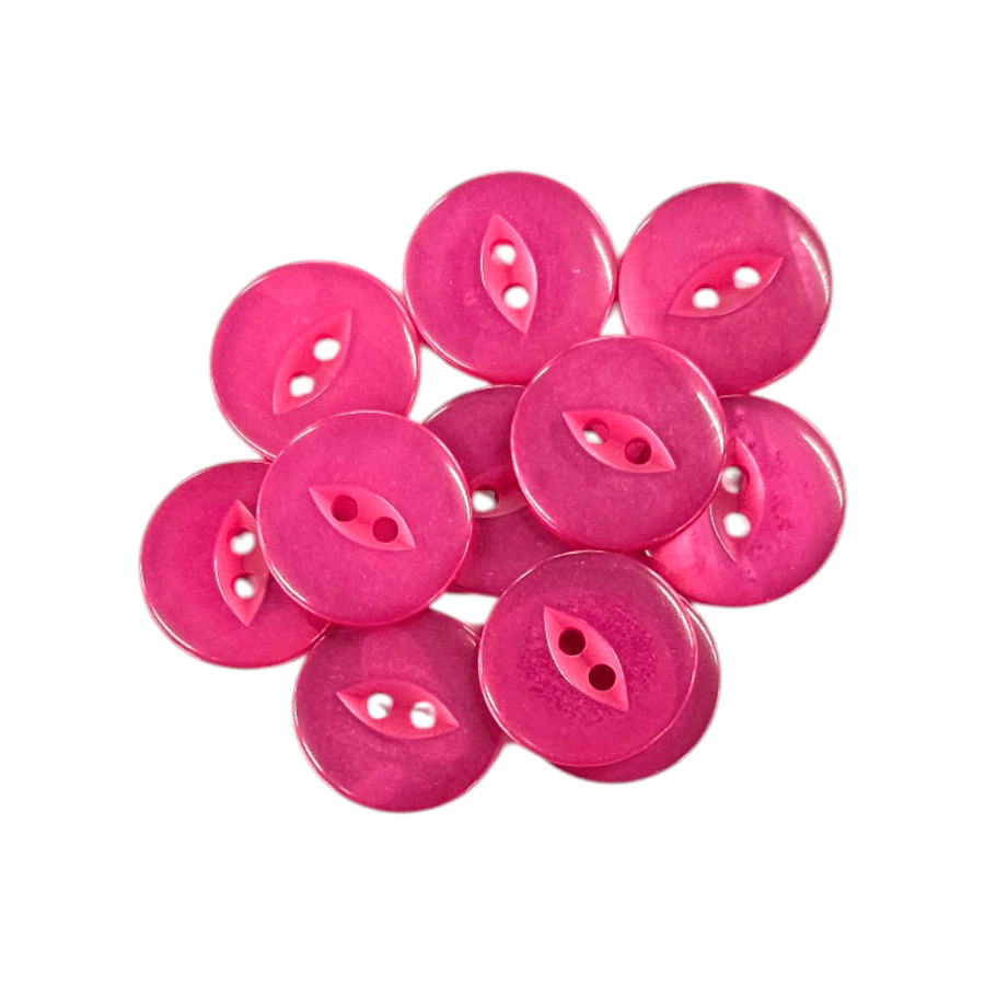 BUTTONS Habby Cerise Pink Fish Eye Button 20mm (7913679618137)
