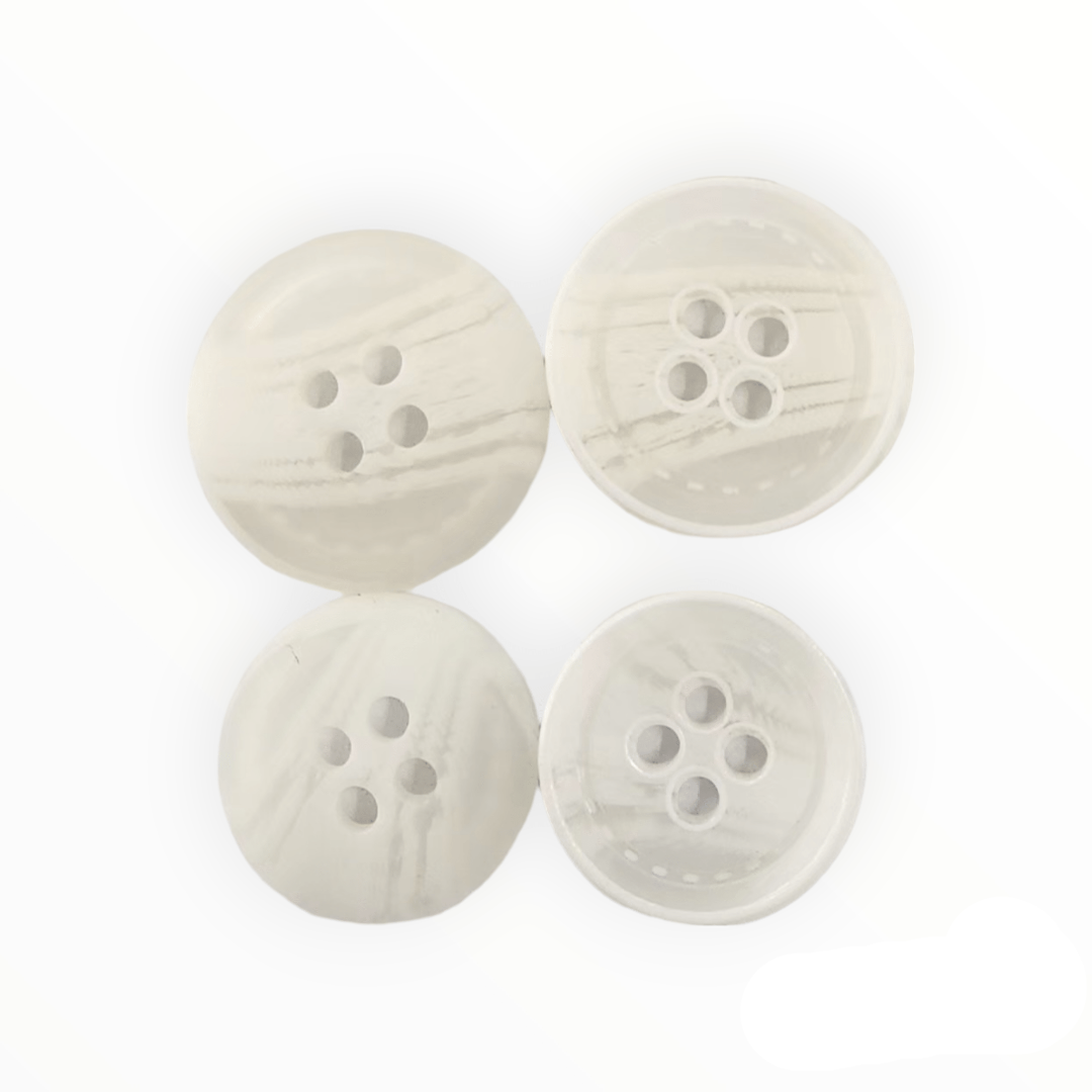 BUTTONS HABBY Fancy Buttons 44119 White (7641962741849)