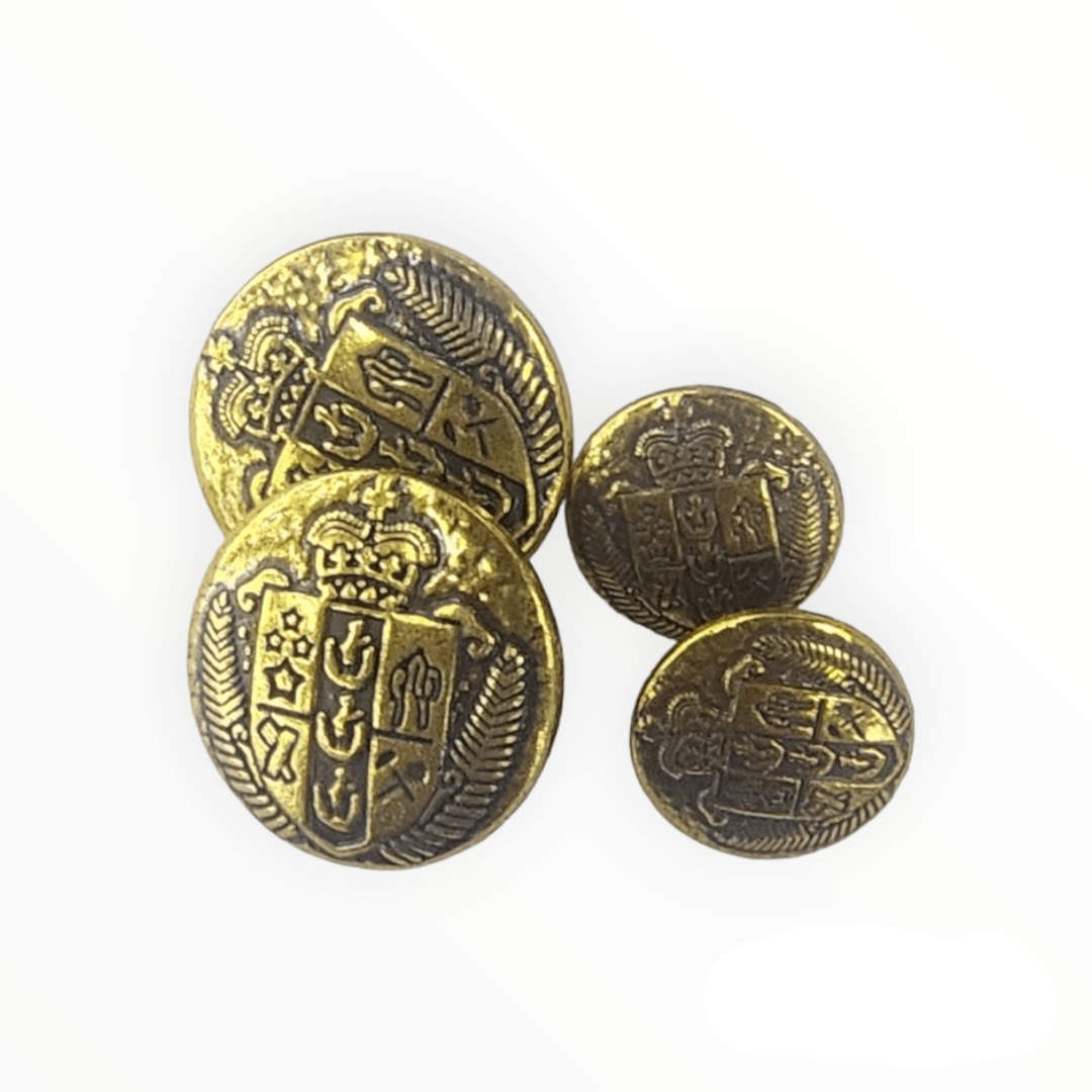 BUTTONS HABBY Fancy Metal Bottons 44233 Gold