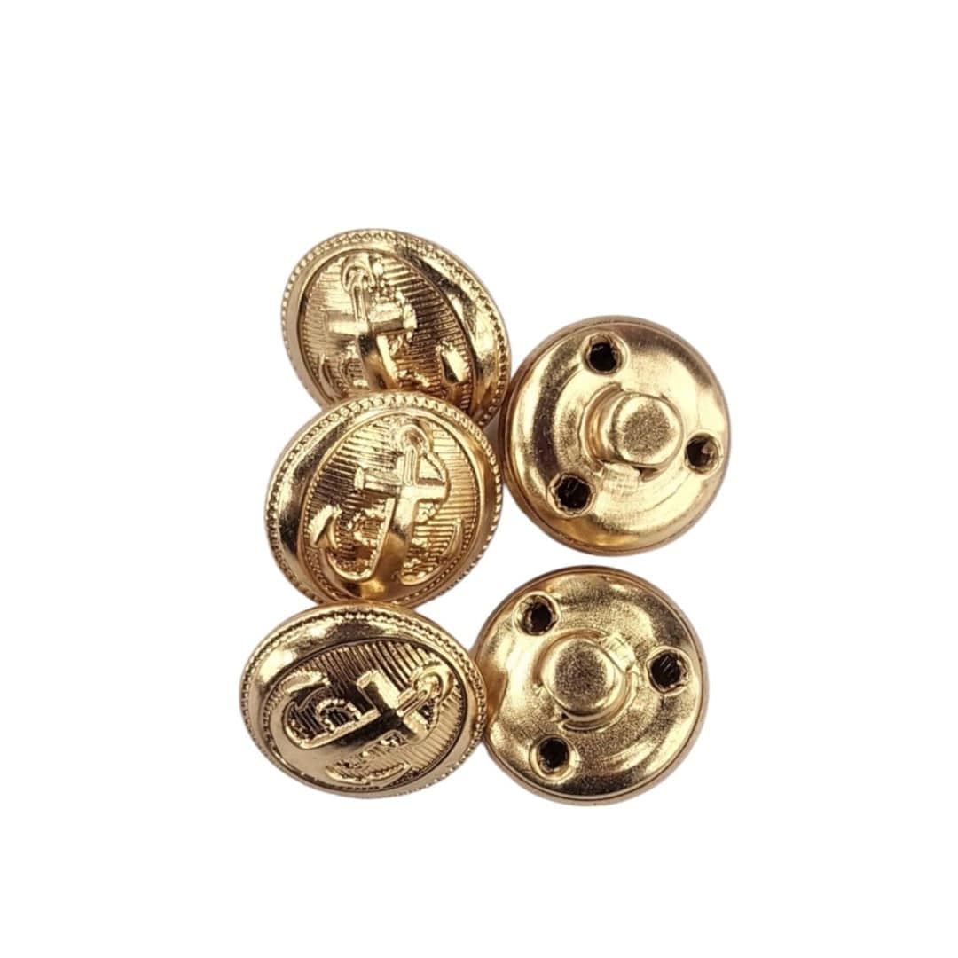 BUTTONS HABBY Gold Fancy Blazer Button 21 mm (7756779978841)