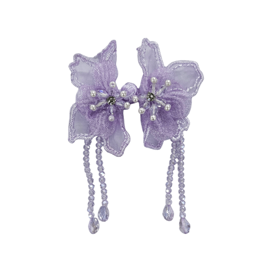 BUTTONS Habby Lilac Chinese Iron-on Button