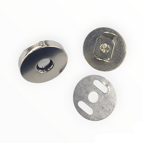 BUTTONS HABBY Magnetic Buttons / Clasp 15 mm Silver (6 Pack) (7641942130777)