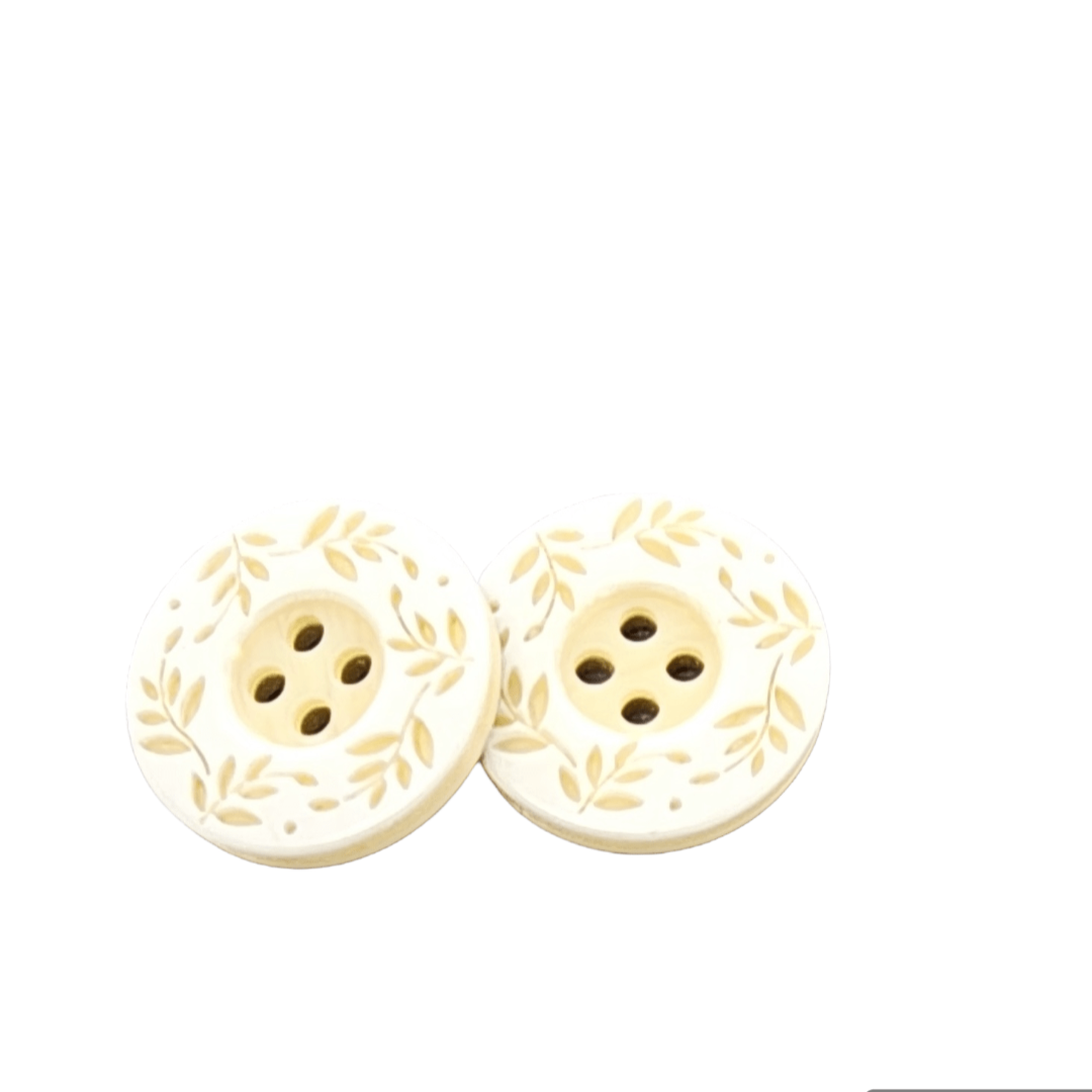 BUTTONS HABBY Meduim 32in Fancy Button Cream 44194