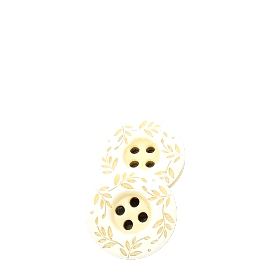 BUTTONS HABBY Small 28in Fancy Button Cream 44194