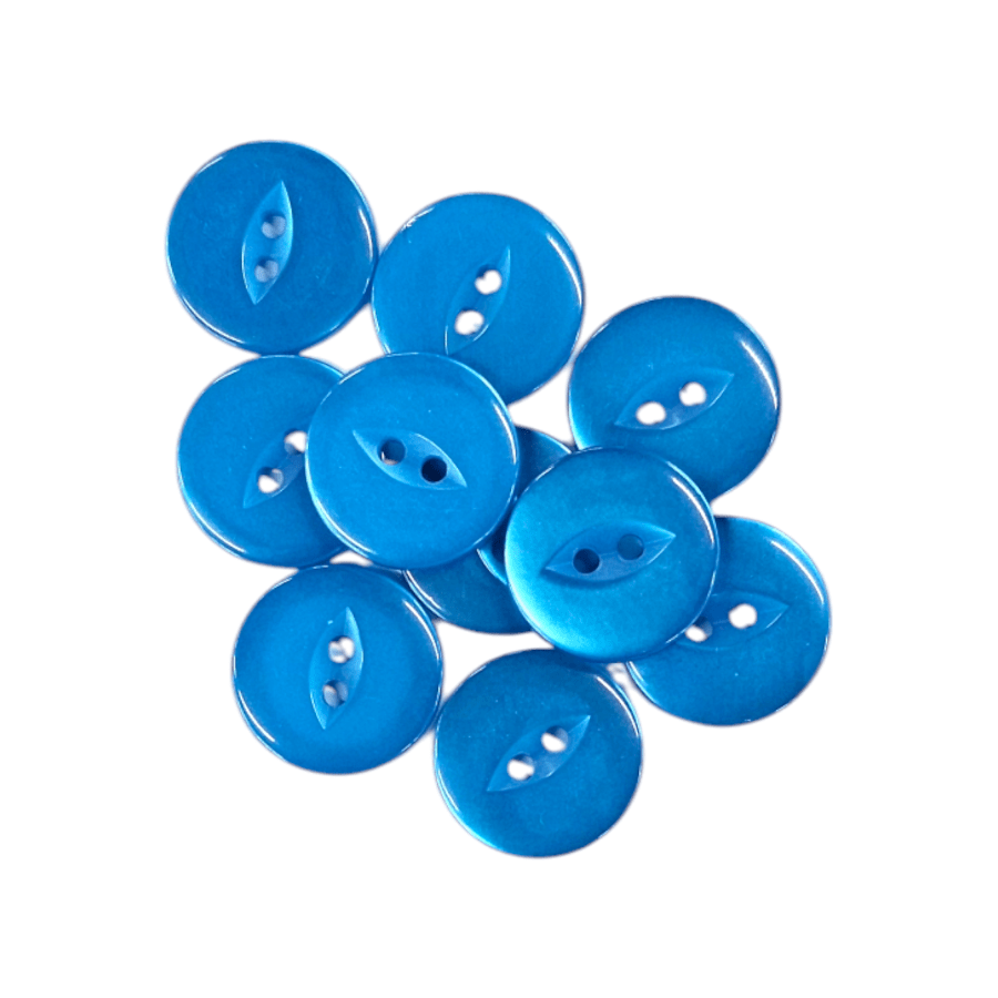 BUTTONS Habby Turquiose Fish Eye Button 20mm (7913679618137)