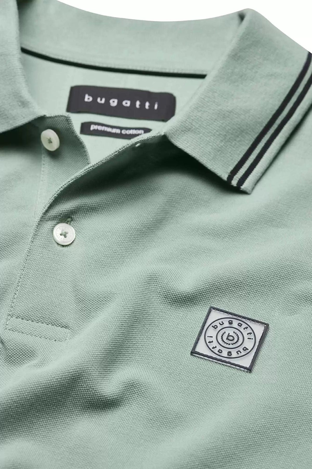 Bugatti Golf T Shirt Bugatti Men's Golf T Shirt With Contrasting Stripes in Mint (7778199765081)