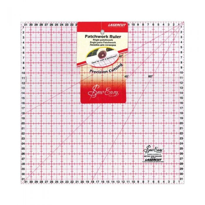 MEASURING EQUIPMENT Patchwork Ruler Sew Easy Patchwork Ruler 32cmX32cm (2061842415705)