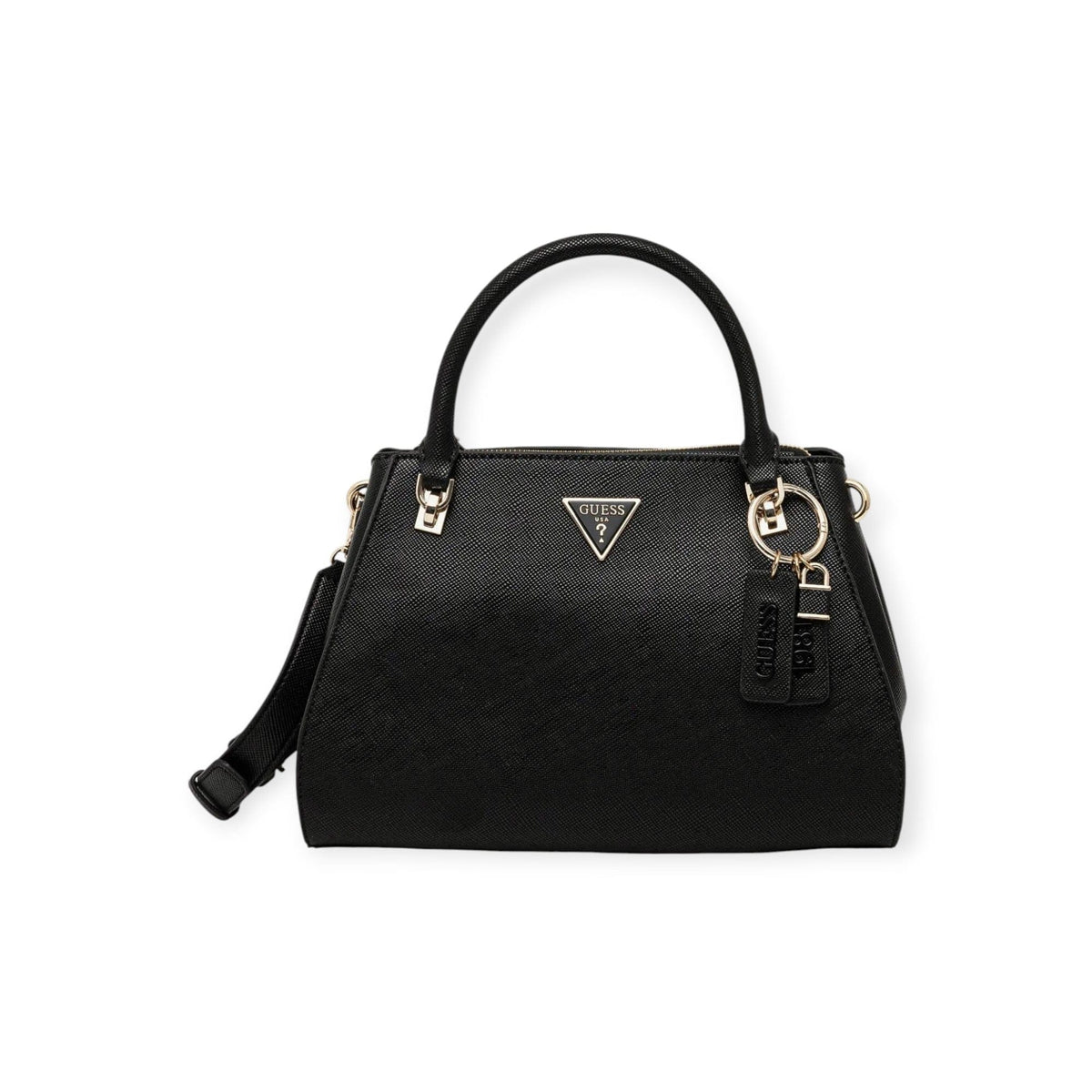 Guess Ladies Handbags Guess Ahb Noelle Luxury Satchel Black