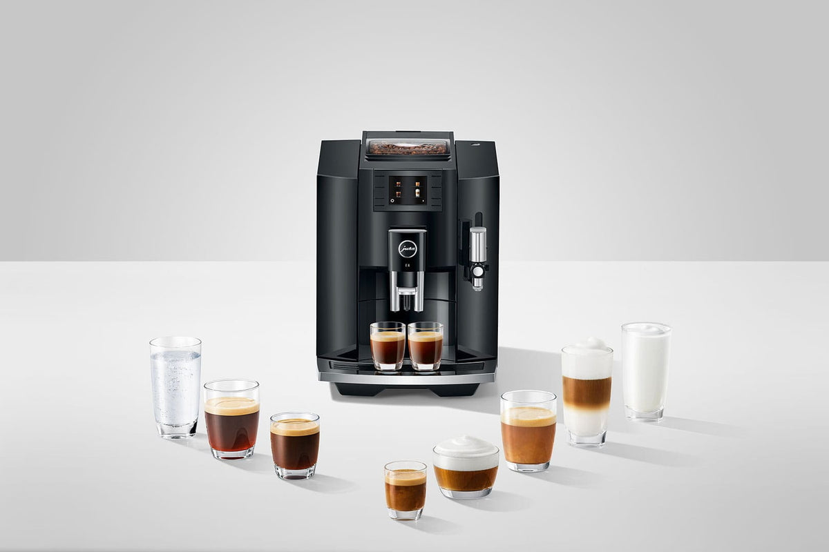 Jura COFFEE MACHINE Jura E8 Automatic One Touch 1450W Bean To Cup Cappuccino Machine (7269536301145)
