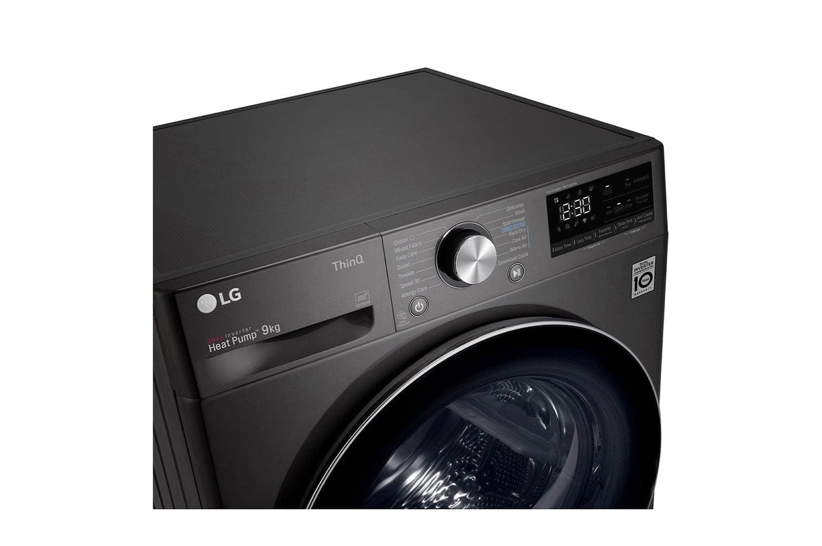 LG appliances LG  9kg Dual Inverter Heat Pump Dryer in Black Steel Finish RC90V9JV2W (2061582893145)
