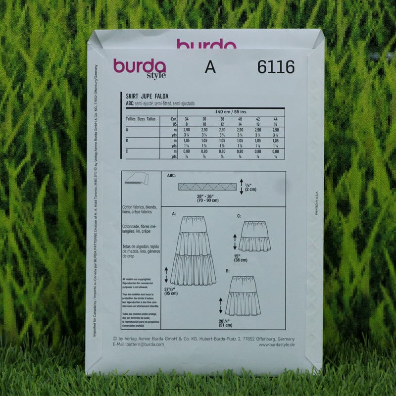 Burda Pattern Habby Burda Patterns 6116 (6651129266265)
