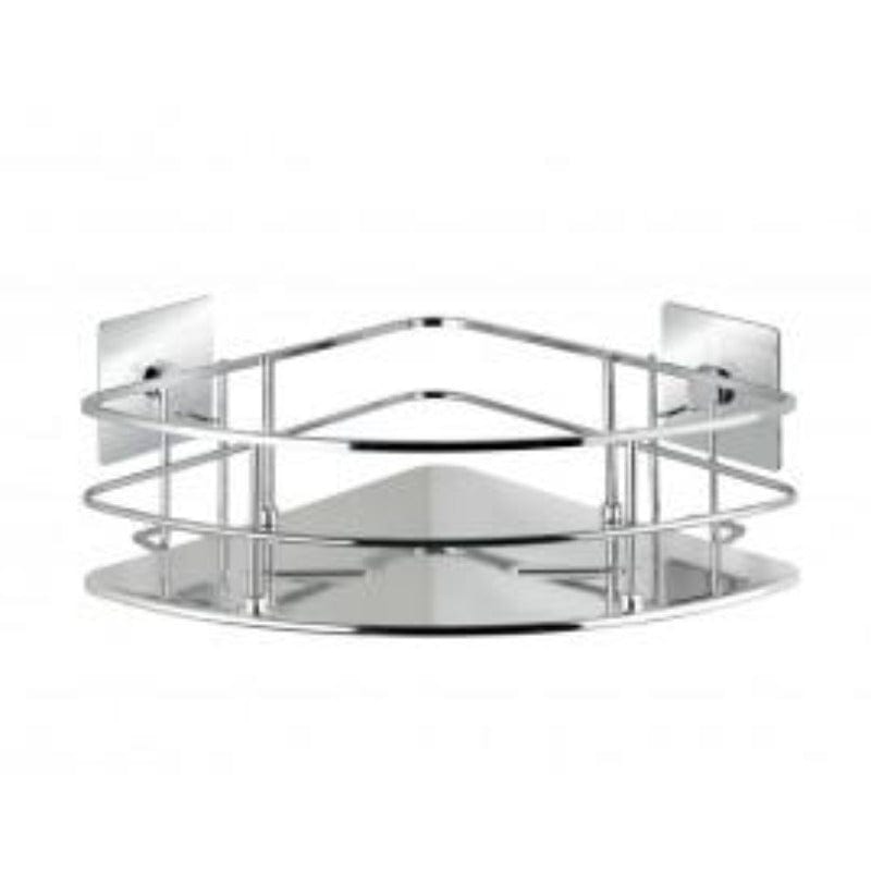 Wenko Bathroom WENKO - Turbo-Loc Corner Shelf Quadro Range - S/Steel - No Drilling (4721966317657)