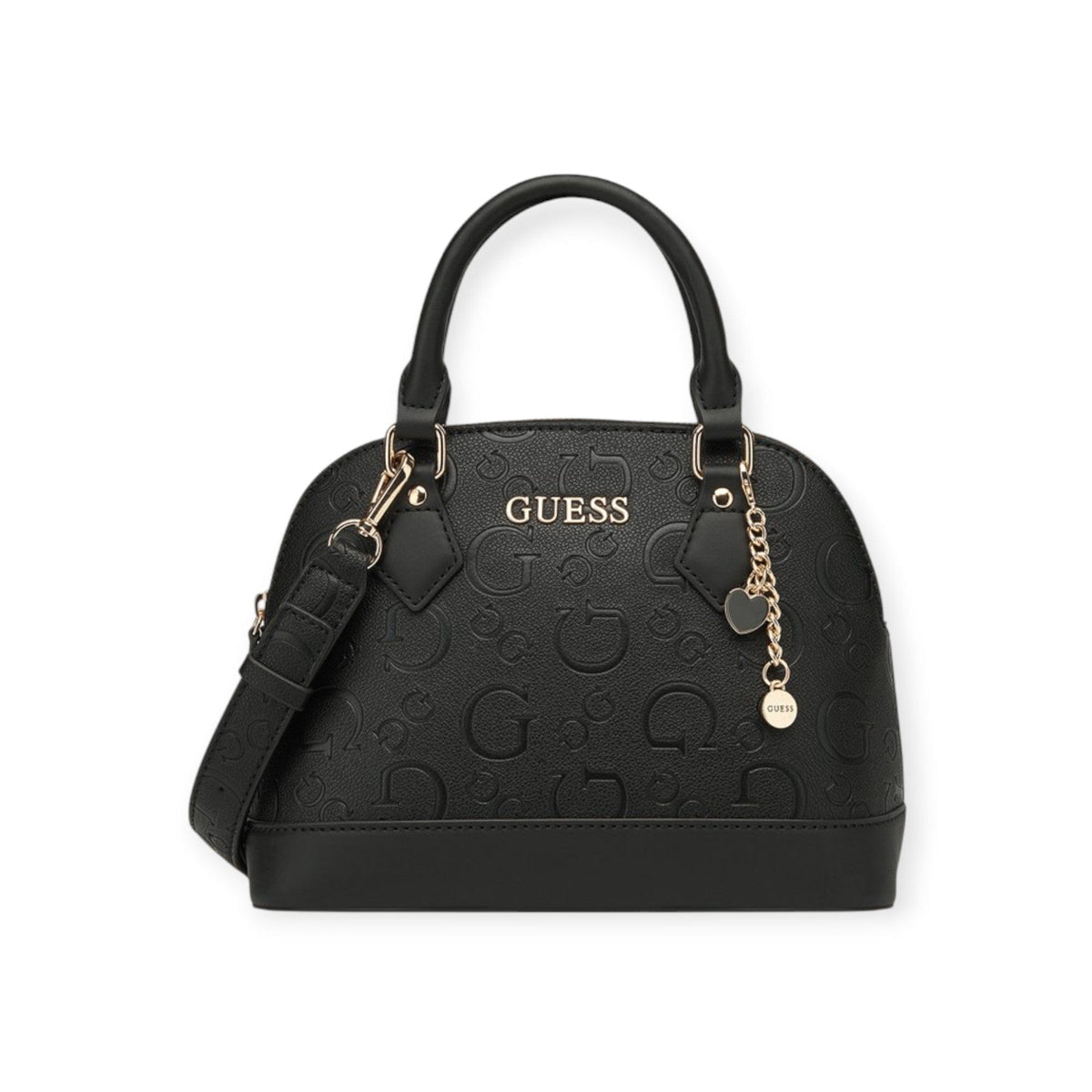 Guess Ladies Handbags Guess Black Lexi Crossbody Top Zip Handbag