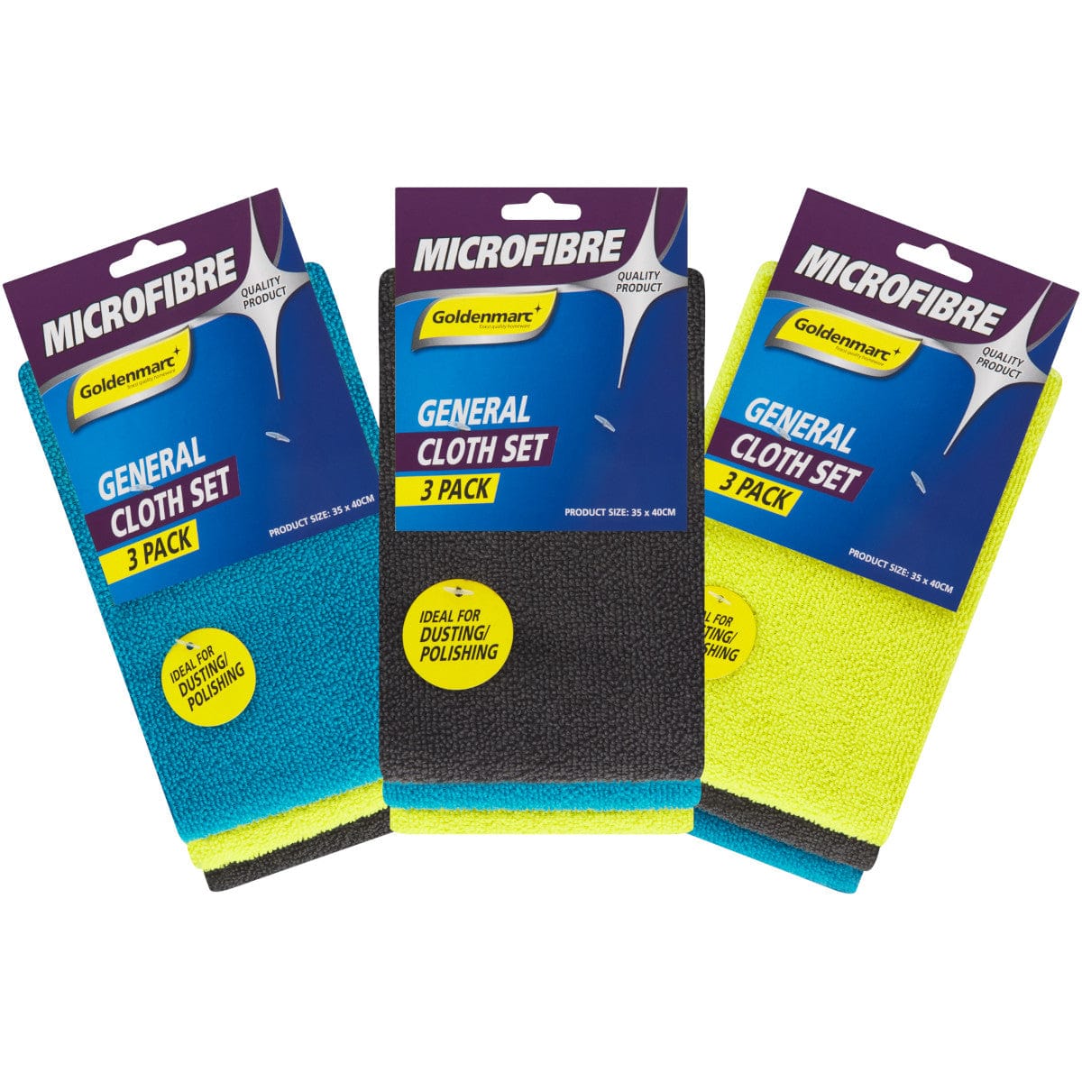 Goldenmarc Dish Coloth Goldenmarc Microfibre General Cloth 3 Pack (7258770473049)