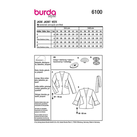 Burda Pattern Habby Burda Pattern 6100 (6648776786009)