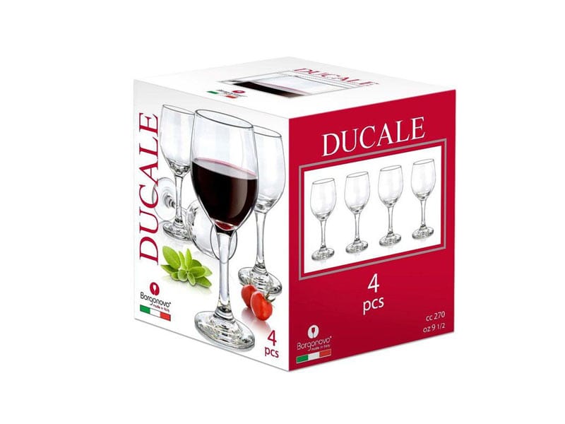 BORGONOVO CRYSTAL GLASS Borgonovo Ducale Wine Glass 270ml Set Of 4 (7287738728537)