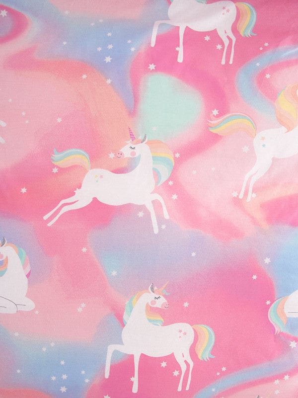 Linen House Duvet Cover Linen House Pink dreamy unicorns Duvet Cover Set (4689438376025)