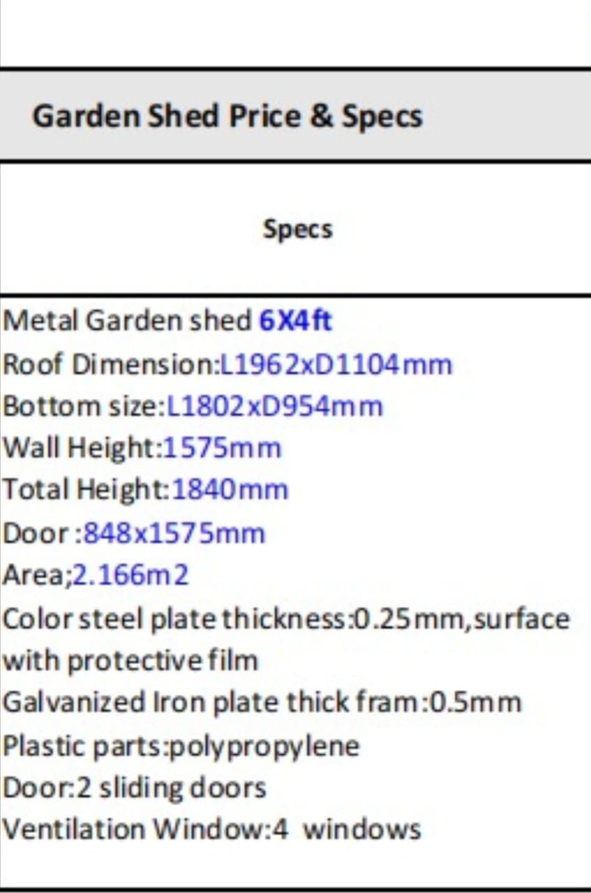 Durable steel garden shed with easy access and weather-resistant design.