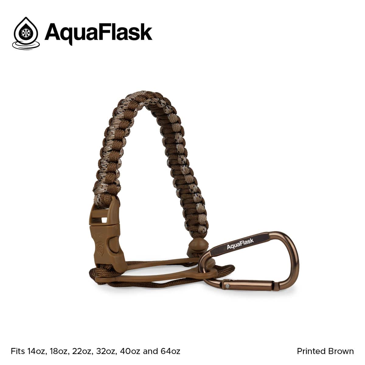 Aquaflask FLASK BOTTLE AquaFlask Paracord Handle Printed Brown AF-B458