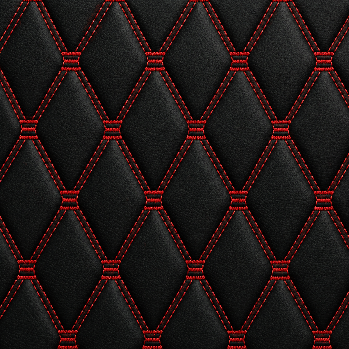 Bently Vinyl Car Fabric Diamond Red/Black 140 cm.