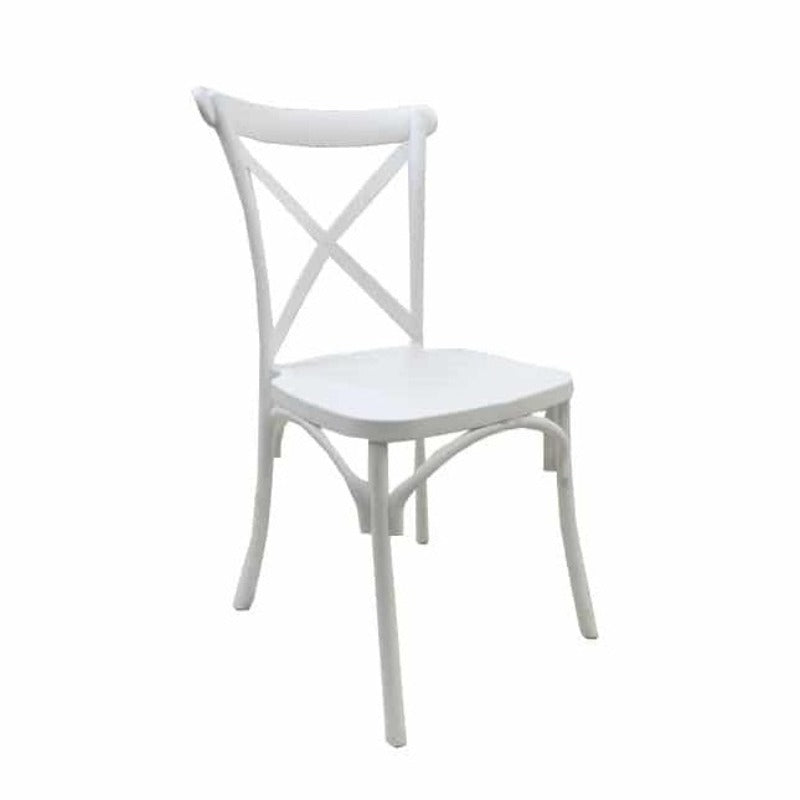 Catering Equipment Catering Equipment Adult Cross Back Chair White PP-684 (7460405543001)