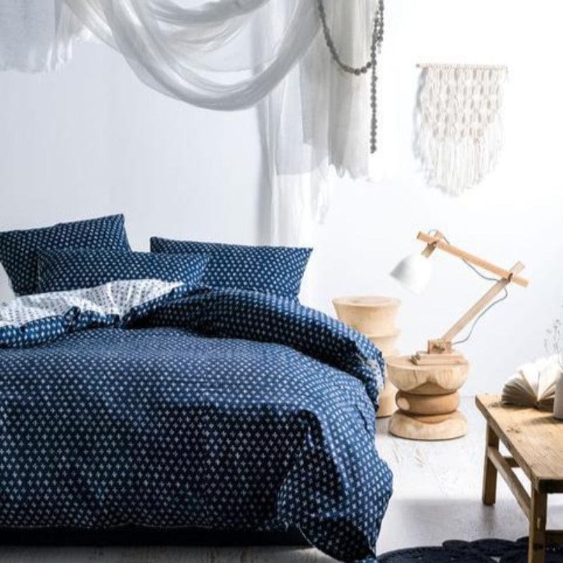 Linen House Duvet Cover Double Linen House Indigo Oki Duvet Cover Set (2143985401945)