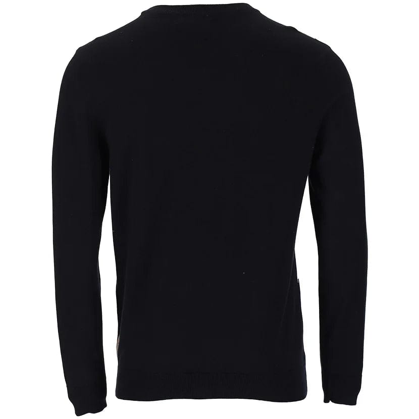 Pringle Sweater Pringle Crew Neck Argyle Mens Black (7302427934809)