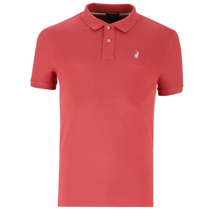Polo Men's Pique Golfer Dark Pink