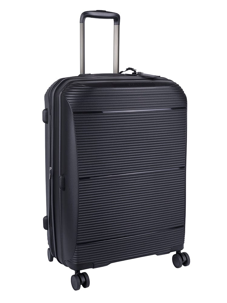 CELLINI Luggage & Bags Cellini Qwest Medium 4 Wheel Trolley Case Black (7497364996185)