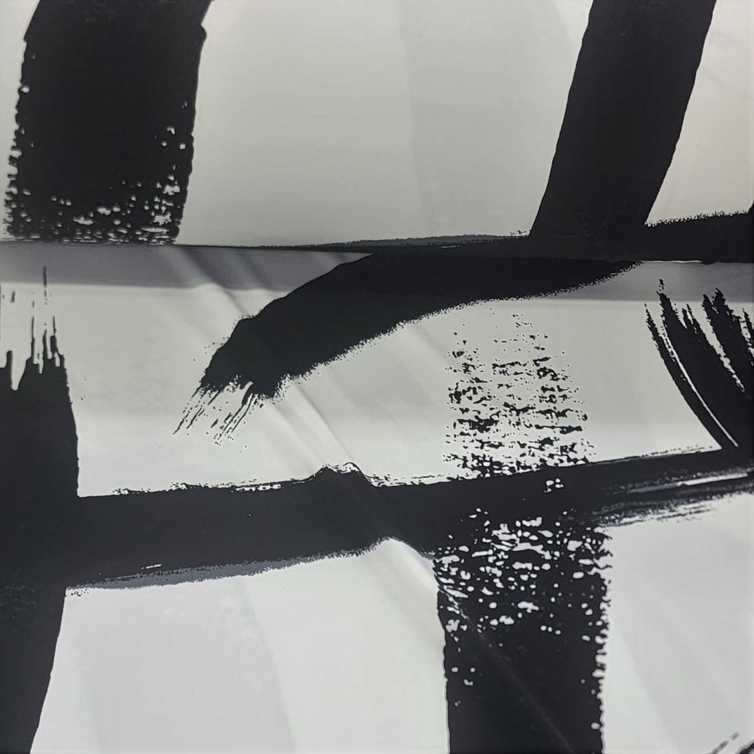 BON BON Dress Fabrics Printed Bon Bon Fabric Black/White 150cm (7347407355993)