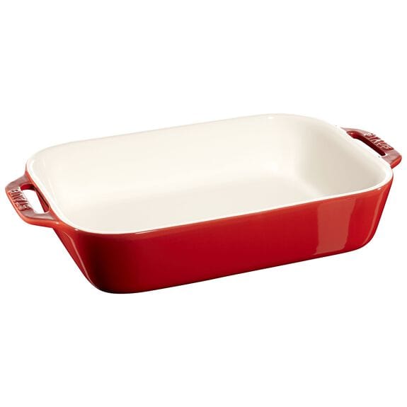 Staub BOWL Staub Ceramic Rectangular Oven Gratin Dish 16cmx20cm Cherry STC40510-812-0 (7416096555097)