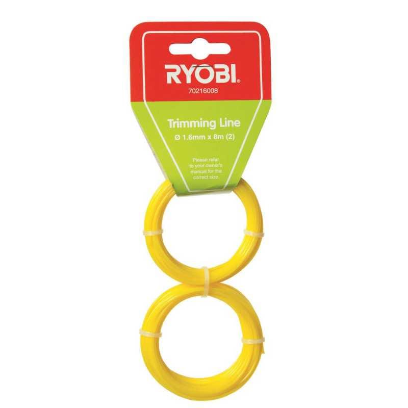 ryobi Hardware Accessories Ryobi Trimming Line 1.6mm X 8m Twin Pack (4650384457817)