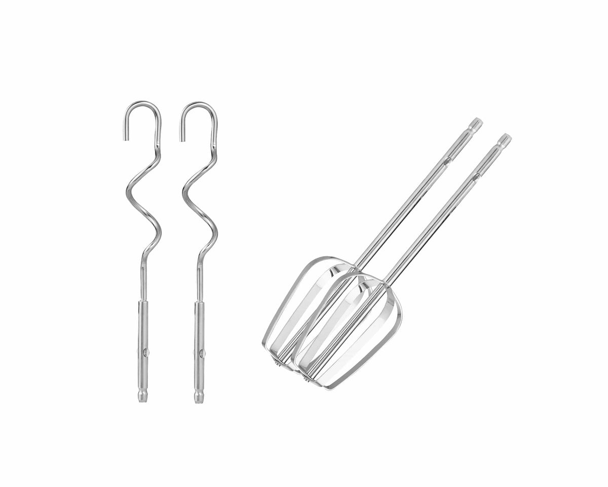 Mellerware HAND MIXER Mellerware Mixo 100w 5 Speed Hand Mixer With Dough Hooks & Beaters Chrome Black (7297991901273)