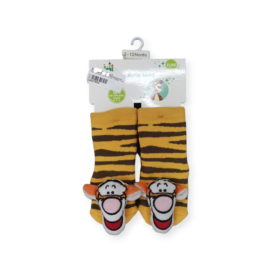 Disney Baby Fun Tigger Rattle Socks 3-12 Months (2061627195481)