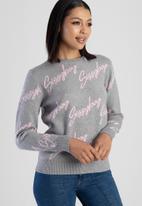 MHC World Size Small Sissboy Ladies Crewneck Knitwear Grey Melange (7502011793497)