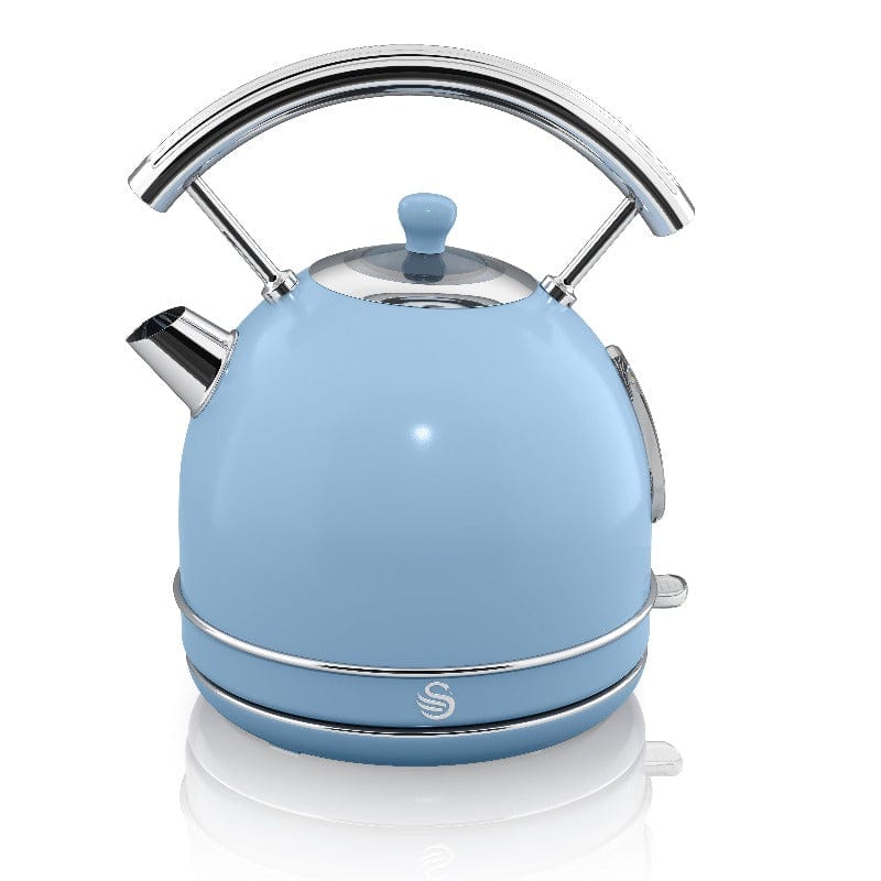 Swan TOASTER & KETTLE Swan 1,7 Litre Blue Retro Dome Cordless Kettle SK06BL (7044734779481)