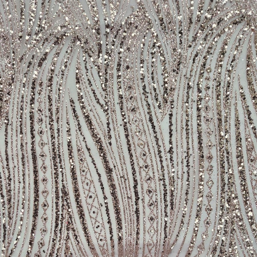 SUGAR METALLIC Dress Fabrics Dusty Pink Sugar Metallic 140cm