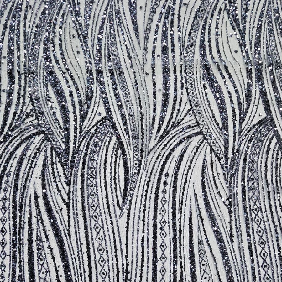 SUGAR METALLIC Dress Fabrics Navy Sugar Metallic 140cm