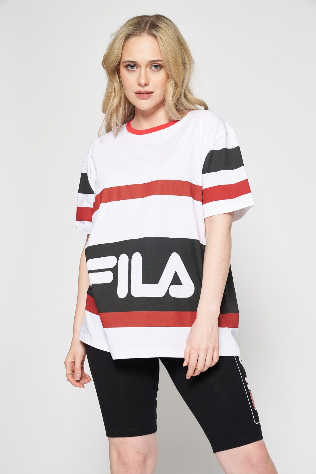 Fila Fila Mens Stella T-Shirt White/Black (7396289183833)