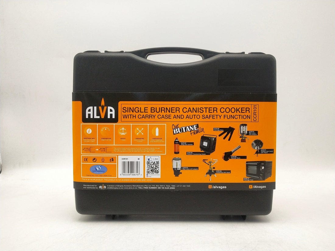 Alva Single Burner Butane Canister Stove + Carry Case CCR101 – MHC World