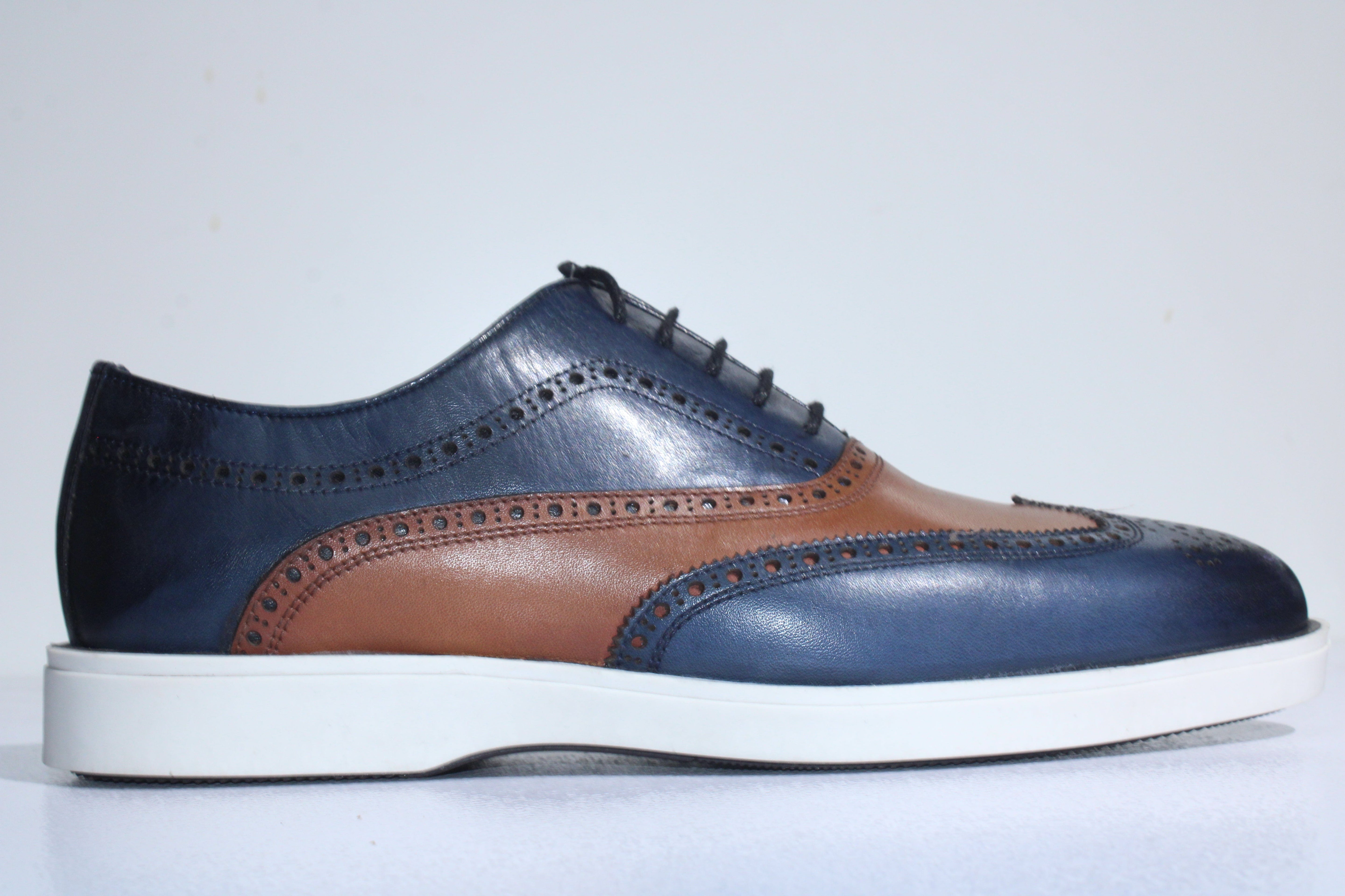 Calvano Casual Shoes Calvano Casual Shoes Navy/Brown (7492151476313)