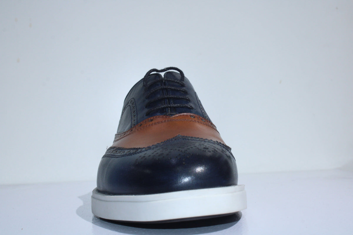 Calvano Casual Shoes Calvano Casual Shoes Navy/Brown (7492151476313)