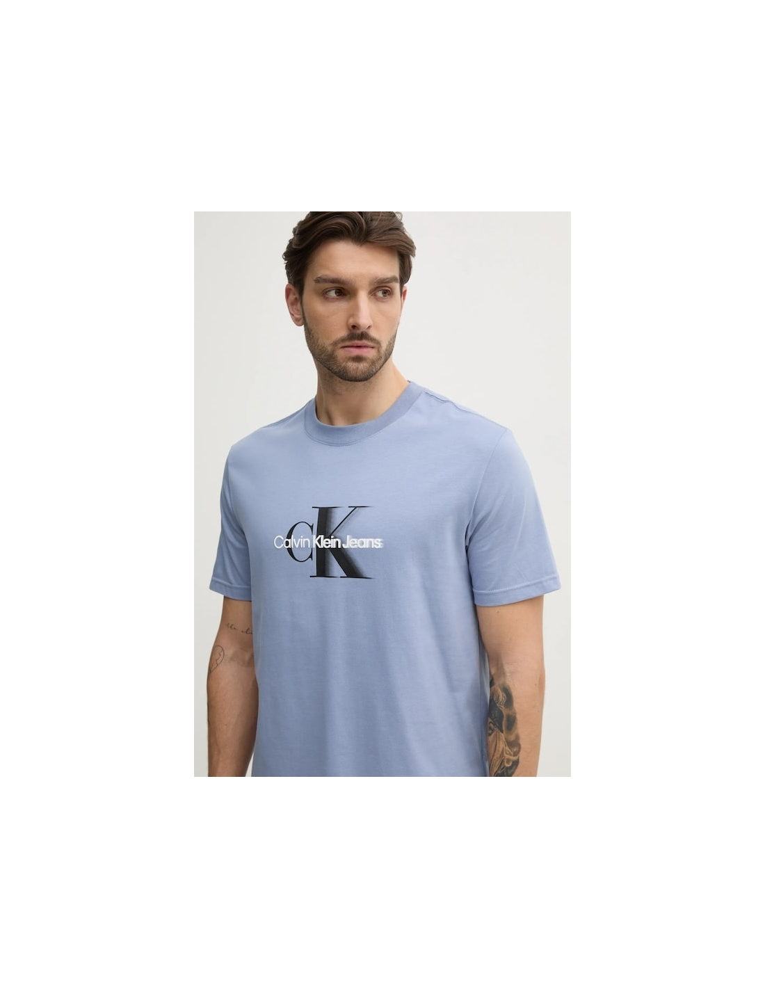 Calvin Klein Mono Logo Tee Blue